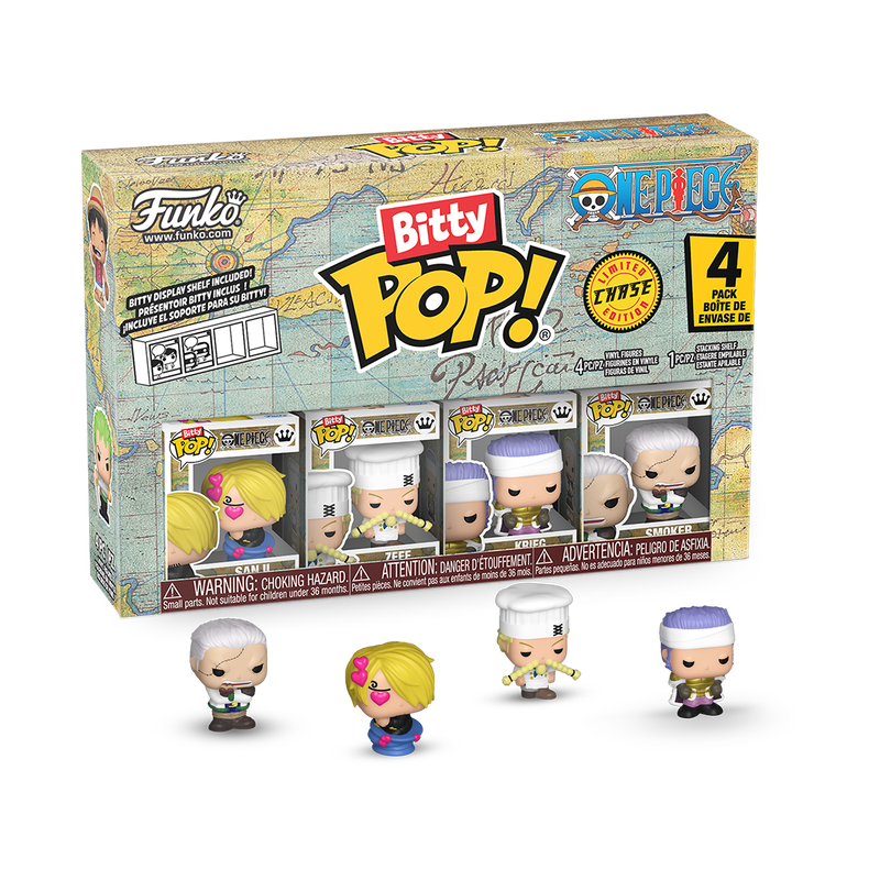 Funko Bitty Pop! One Piece: Sanji 4-Pack (con Mystery Figure Smoker)