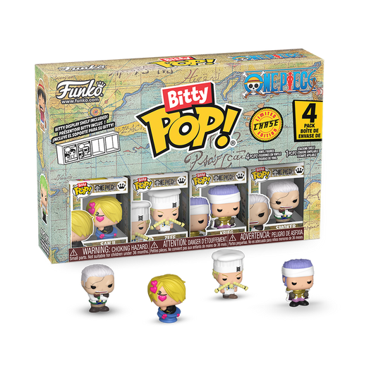 Funko Bitty Pop! One Piece: Sanji 4-Pack (con Mystery Figure Smoker)