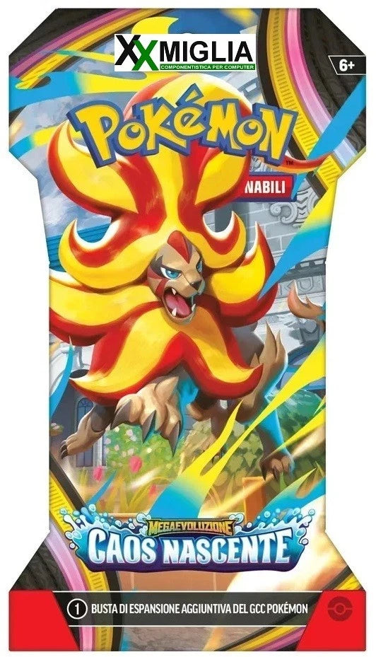 Busta da Scaffale Pokémon GCC: Caos Nascente - Bustina Singola (Sleeved Booster Pack - Italiano)