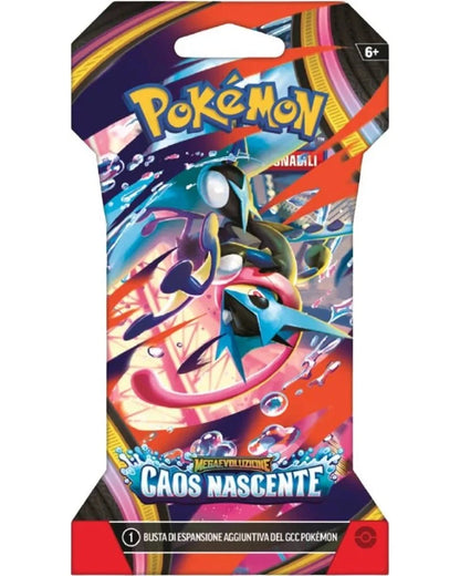 Busta da Scaffale Pokémon GCC: Caos Nascente - Bustina Singola (Sleeved Booster Pack - Italiano)