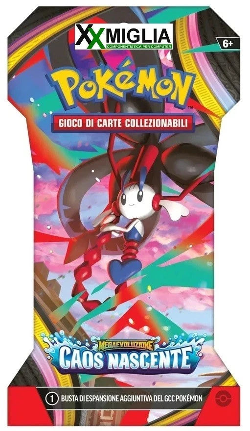Busta da Scaffale Pokémon GCC: Caos Nascente - Bustina Singola (Sleeved Booster Pack - Italiano)