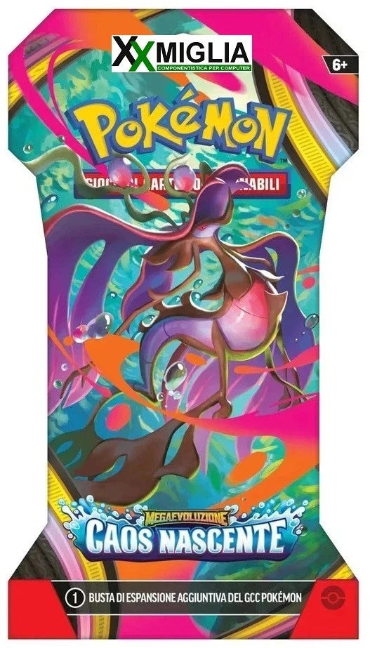 Busta da Scaffale Pokémon GCC: Caos Nascente - Bustina Singola (Sleeved Booster Pack - Italiano)