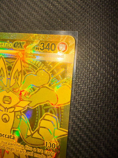 Pokémon TCG - Mega Lucario ex 188/132 Hyper Rare Gold (MUR) - Megaevoluzione [Italiano] (Vedere bene immagini retro)