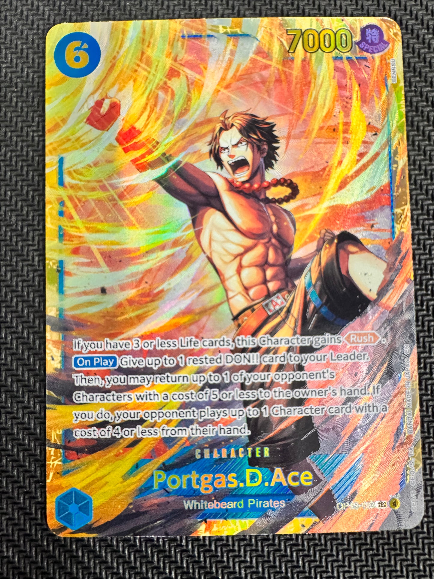 One Piece TCG - Portgas.D.Ace OP13-119 SEC (Alternate Art) - Custom / Proxy Card
