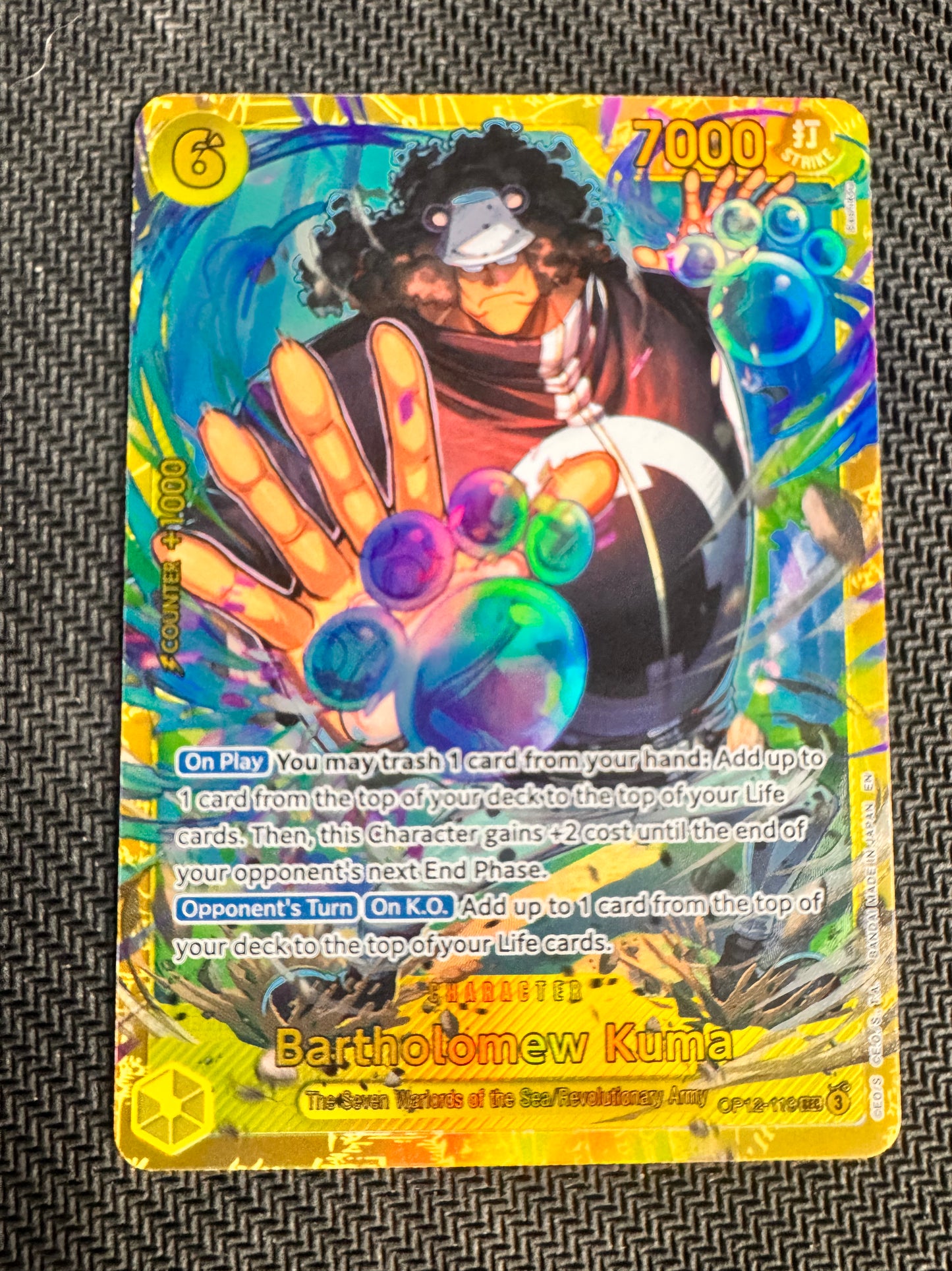 One Piece TCG - Bartholomew Kuma OP12-119 SEC (Alternate Art) - Legacy of the Master [ENG]