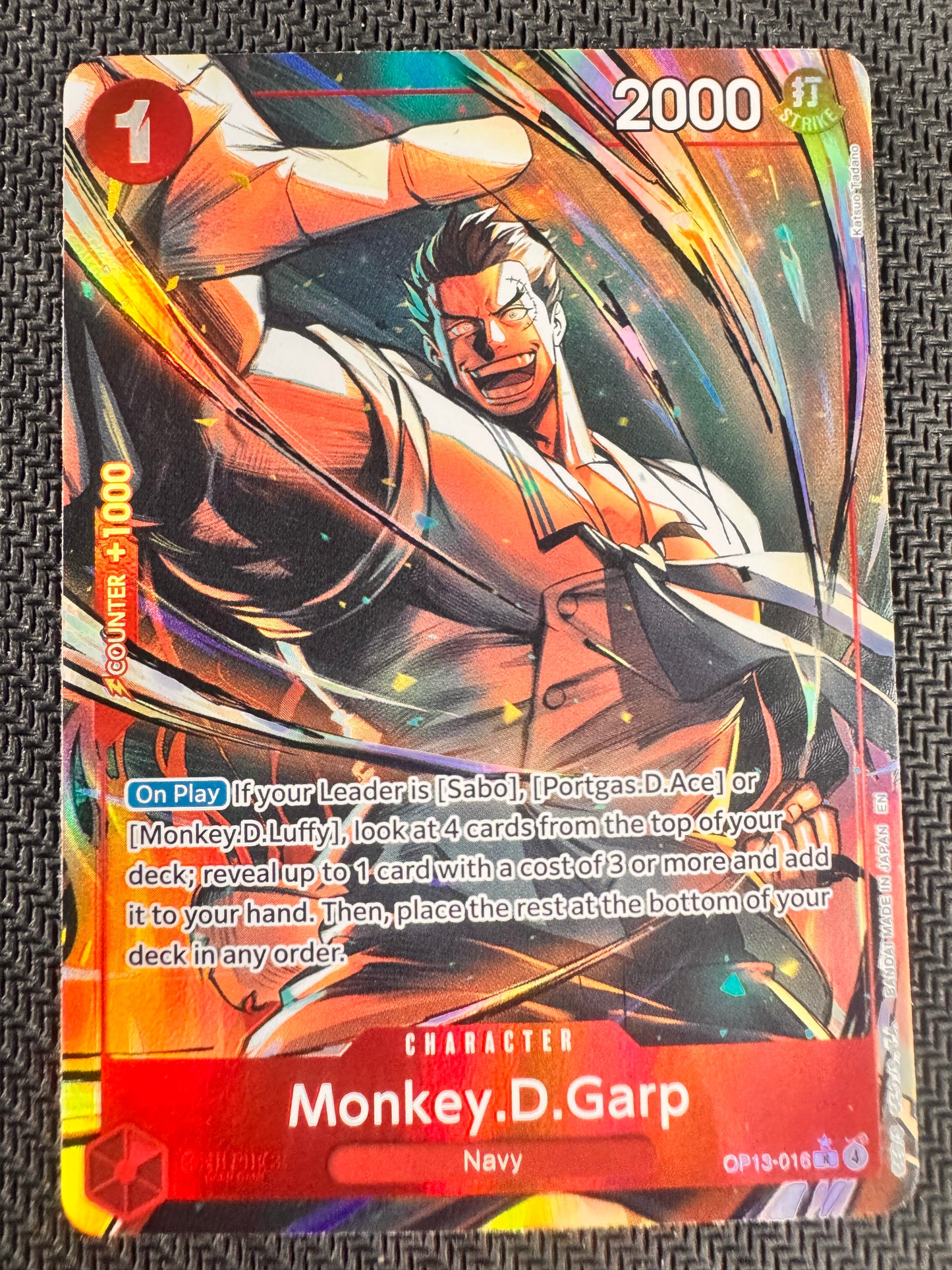 One Piece TCG - Monkey.D.Garp OP13-016 UC (Alternate Art) EN - Carrying On The Will