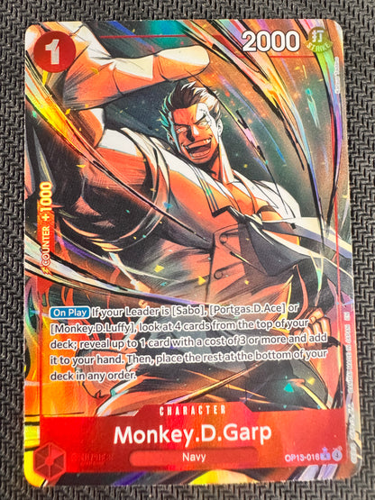 One Piece TCG - Monkey.D.Garp OP13-016 UC (Alternate Art) EN - Carrying On The Will