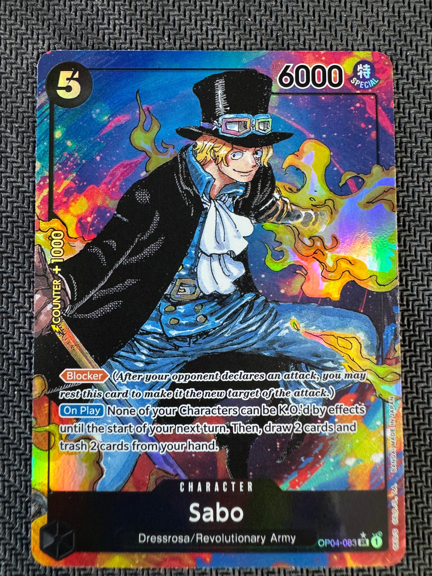 One Piece TCG - Sabo OP04-083 SR (Alternate Art) EN - Kingdoms of Intrigue (OP-04)